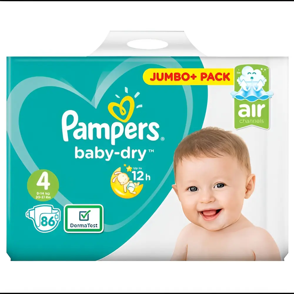 Picture of Pampers Baby Diaper Belt System Size 4, 9-14kg 86 Pcs Pack, Made in UK