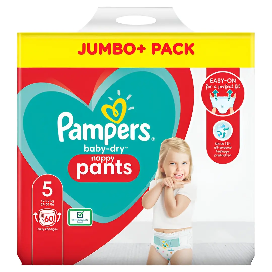 Picture of Pampers Baby Size 5 Pant 12-17kg 60 Pcs, Made in UK