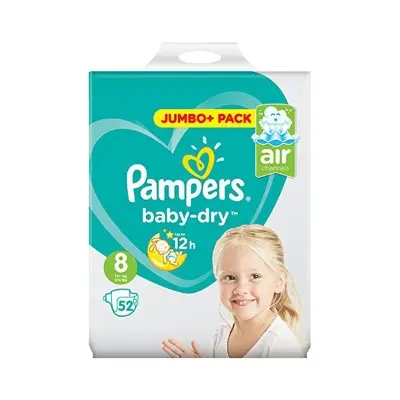 Picture of Pampers Baby Dry 8 Jumbo Plus Belt 17+ kg UK