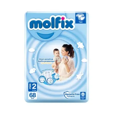 Picture of Molfix Baby Diaper Belt 2 Mini 3 to 6 kg 68 Pcs Pack, Turkey