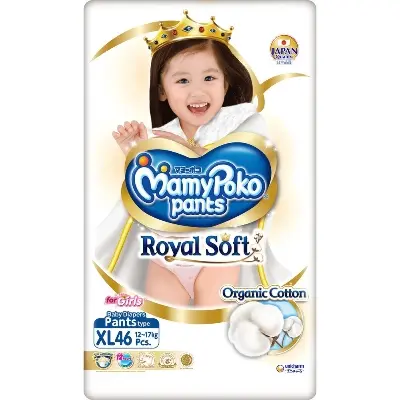 Picture of MamyPoko Royal Soft Pants (Girls) XL 46 Pieces, Made in Indonesia