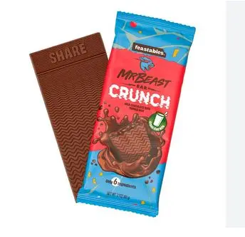 Picture of Mr Beast Feastables Bar Crunch Chocolate, UK