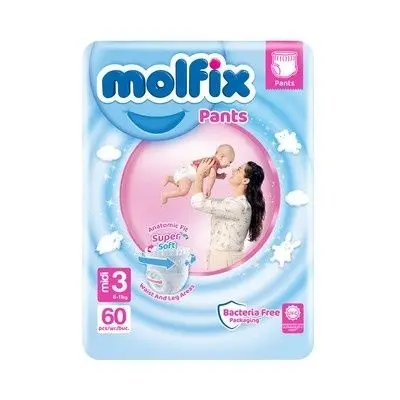 Picture of Molfix 3 Pants 6-11 kg Baby Diaper 58 Pcs Pack, Made in Turkey
