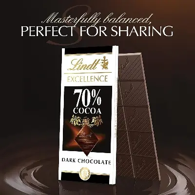 Picture of Lindt EXCELLENCE 70% Cocoa Dark Chocolate Bar, 100gm Pack