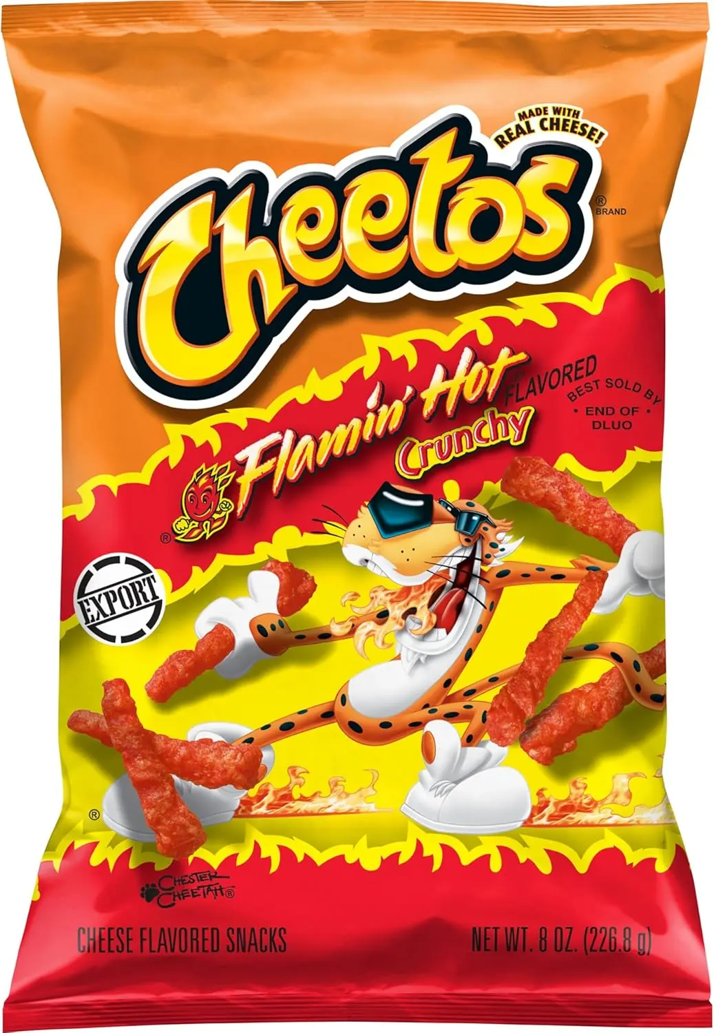 Picture of Cheetos Flaming Hot Crunchy Chips 227gm, Made in USA