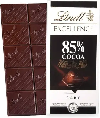 Picture of Lindt Excellence 85% Cocoa Dark Chocolate 100gm Pack
