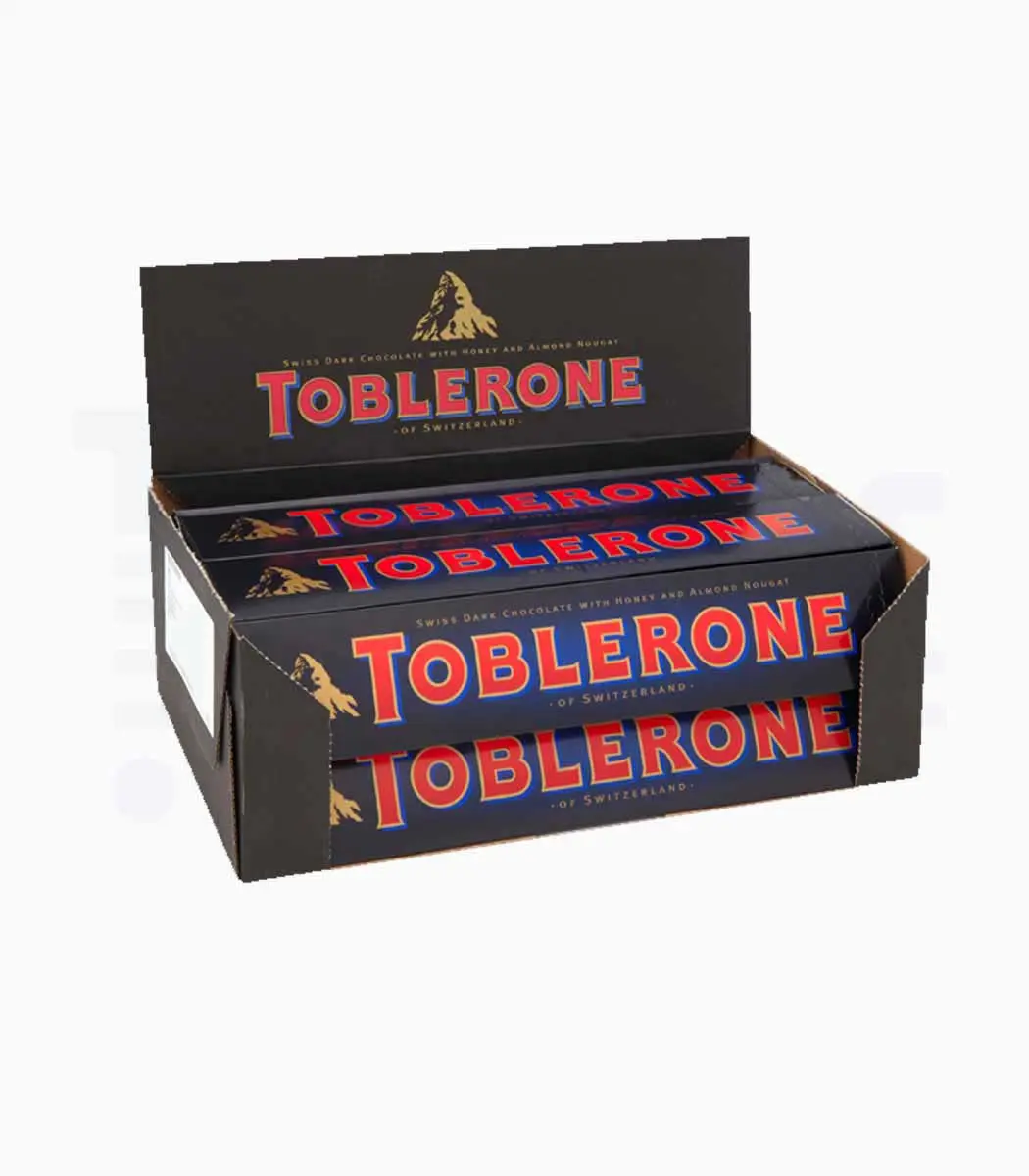Picture of Toblerone Dark Chocolate with Honey and Almond Nougat Pack of 4 X 100g Switzerland