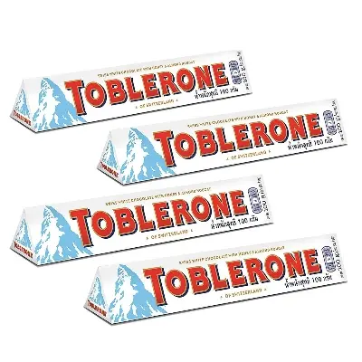 Picture of Toblerone White Chocolate 4 Pcs Pack of 4 X 100g Switzerland