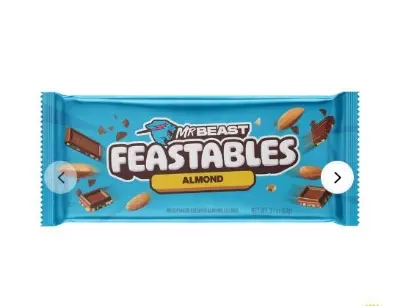 Picture of Feastables Mr Beast Almond Chocolate Bar 60g, Made in USA