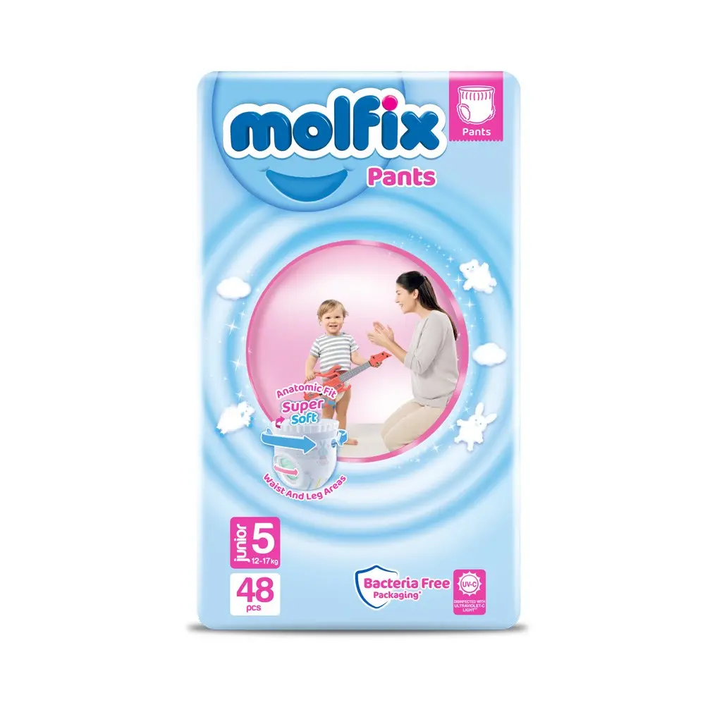 Picture of Molfix Baby Diaper Pants 5 Junior 12-17 kg, Made in Turkey