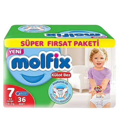 Picture of Molfix 7 Pants Baby Diaper (19+kg) 36 Pcs Pack, Turkey