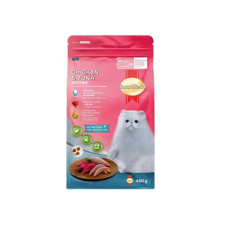 Picture of SmartHeart Adult Cat Food Chicken & Tuna 480g Pack