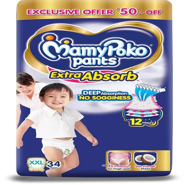 Picture of Mamypoko XXL Pants 15-25kg Baby Diaper 34 Pcs Pack