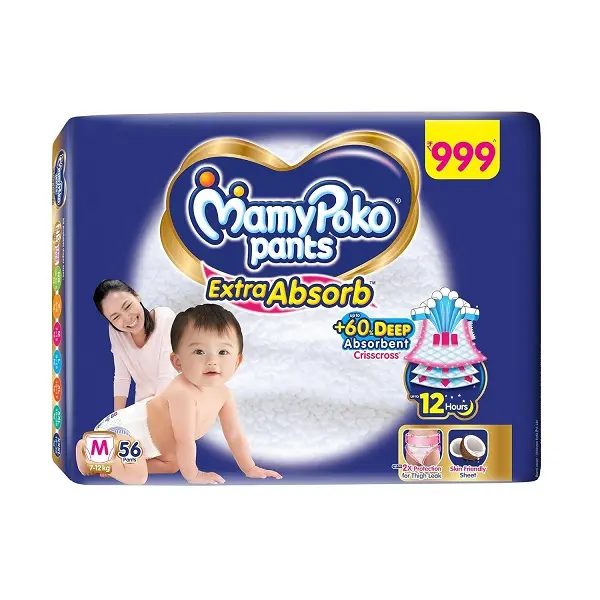 Picture of Mamypoko Medium Pants 7-12kg Baby Diaper 56 Pcs Pack