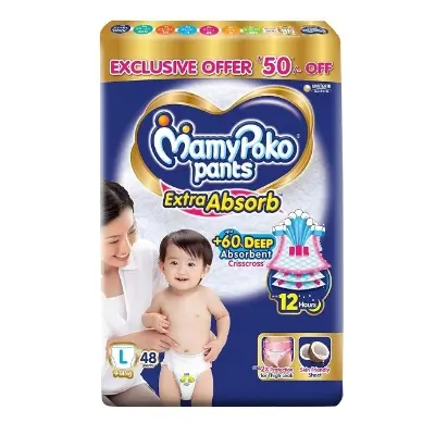 Picture of Mamypoko Large Pants 9-14kg Baby Diaper 48 Pcs Pack