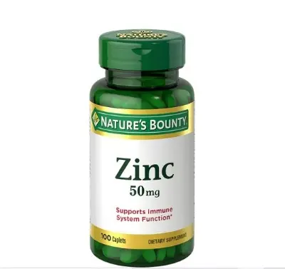 Picture of Nature's Bounty Zinc 50mg 100 Capsules, Made in USA