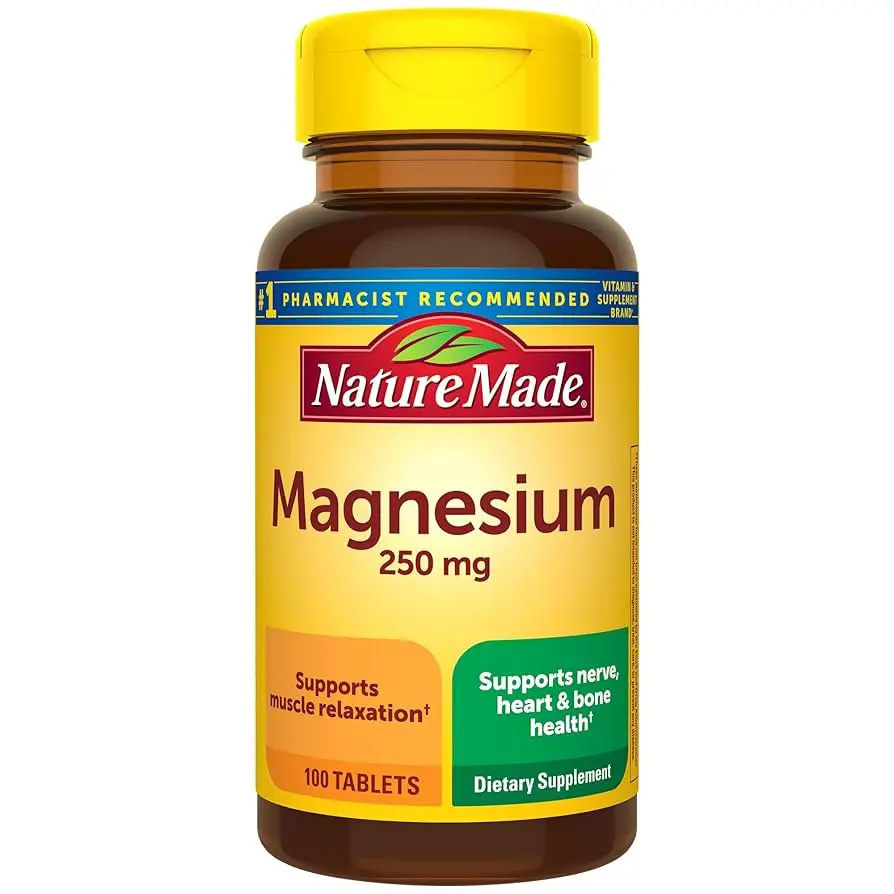 Picture of Nature Made Magnesium Oxide 250mg 100 Tablets, Made in USA