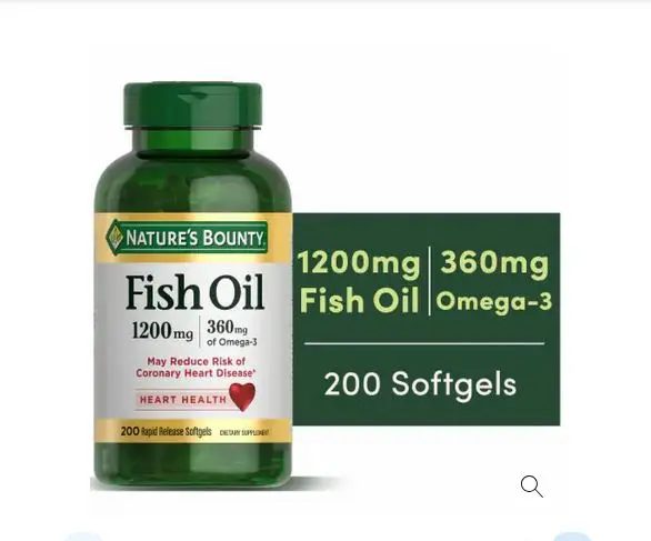 Picture of Nature's Bounty Fish Oil 1200mg - 200 Softgels, Made in USA