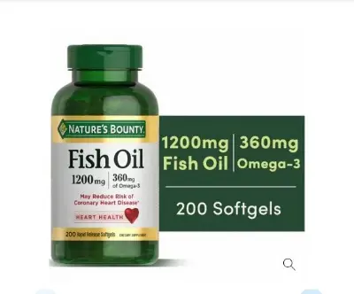 Picture of Nature's Bounty Fish Oil 1200mg - 200 Softgels, Made in USA