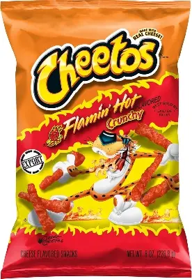 Picture of Cheetos Crunchy Flaming Hot Chips 227gm, Made in USA