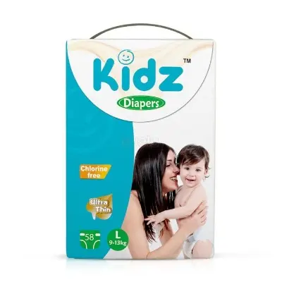 Picture of Kidz Baby Diaper Pant Large 9-14kg 58 Pcs, Made in Germany