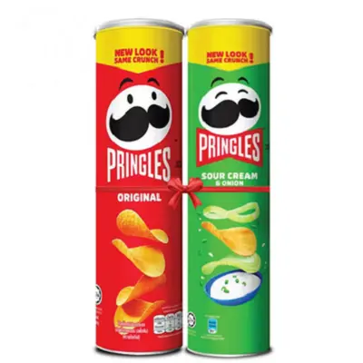 Picture of Pringles Chips Variety Pack - Original, Sour Cream & Onion - 2 Pack, Made in USA