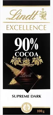 Picture of Lindt 90% Dark Chocolate 100gm Pack