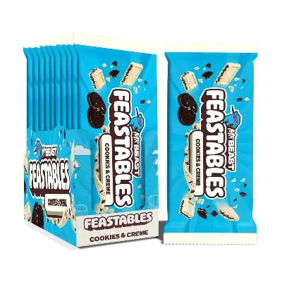Picture of Mr Beast Feastables Chocolate Cookies & Creme 60g Pack,  Made in USA