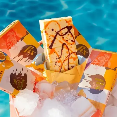 Picture of Fix Dessert Chocolatier Kunafa Pistachio – Luxury Dubai Chocolate Bar Mango 200g