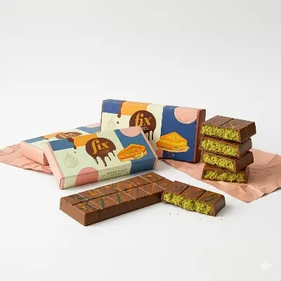 Picture of Fix Dessert Chocolatier Kunafa Pistachio Luxury Dubai Chocolate Bar 200g