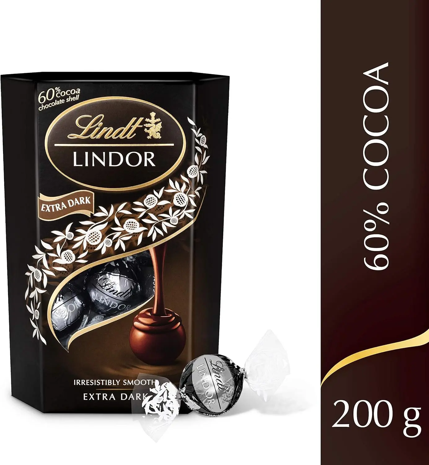 Picture of Lindt Lindor Extra Dark Chocolate Truffles Box 200gm Wholesale Express BD