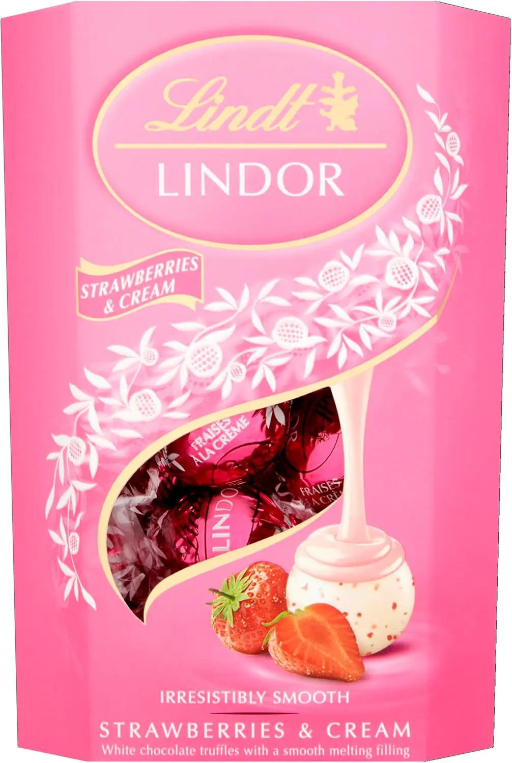 Picture of Lindt Lindor Strawberries and Cream Chocolate Truffles – 200g Box Wholesale Express BD