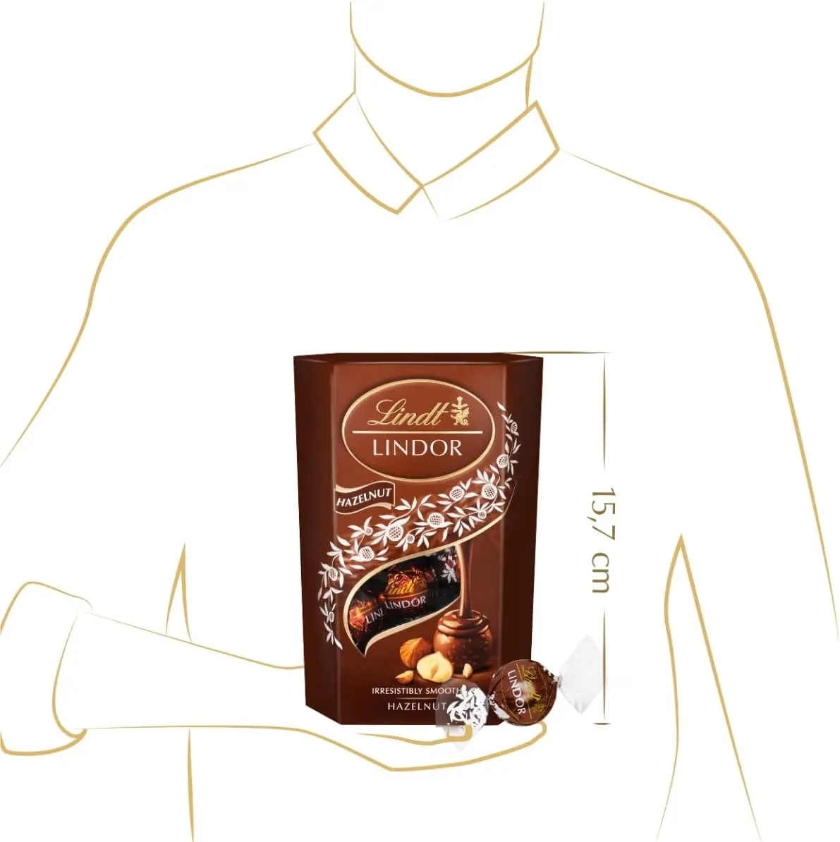 Picture of LINDT Lindor Hazelnut Cornet 200g Wholesale Express BD