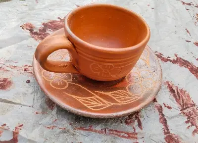 Picture of Matir _ Tea Cup Set 1 Piece Matir Cup Matir Tea Cup Handmade Clay items
