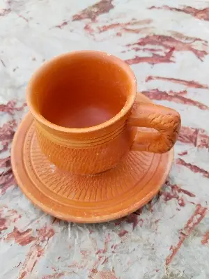 Picture of Matir _Clay Tea Cup with prece. Matir cup. Matir Tea cup. Handmade