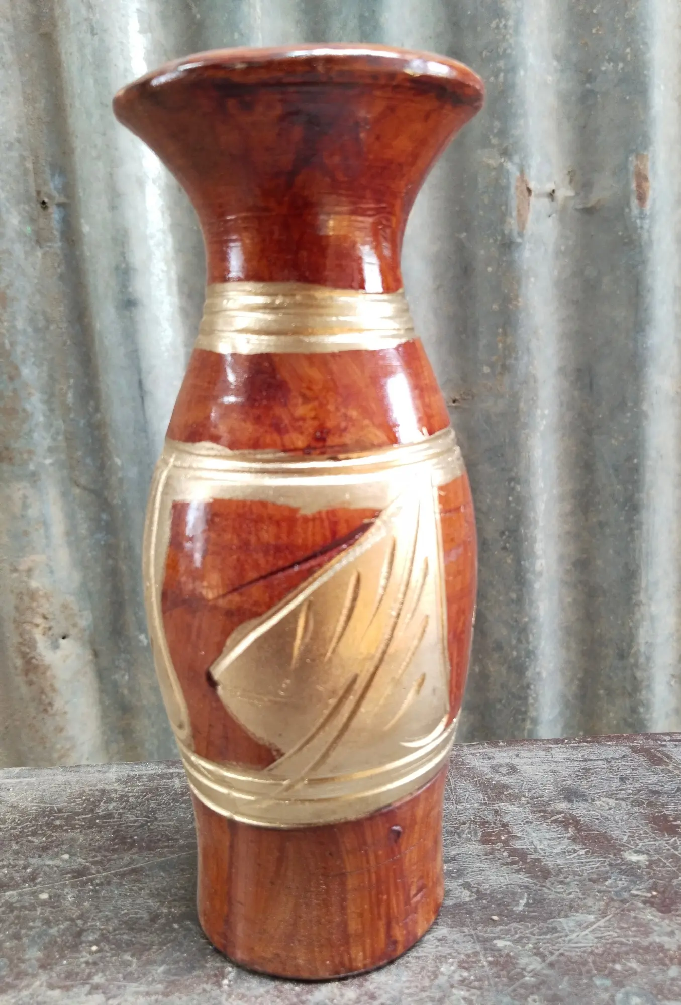 Picture of Matir Fuldani flower vase_Clay Flower Vase medium size-( 1 pces)