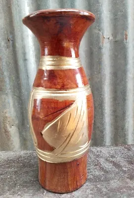 Picture of Matir Fuldani flower vase_Clay Flower Vase medium size-( 1 pces)