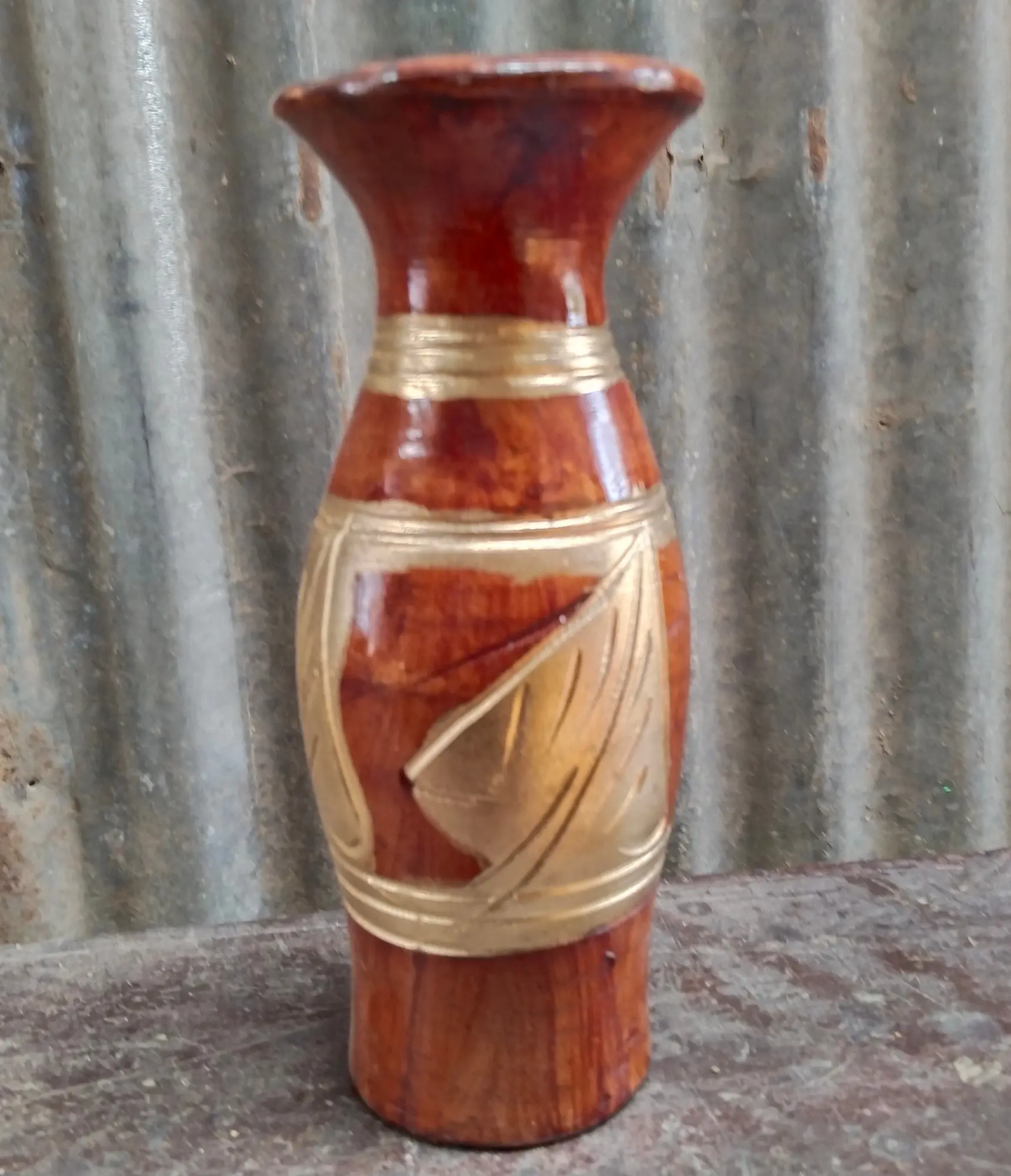 Picture of Matir Fuldani flower vase_Clay Flower Vase medium size-( 1 pces)