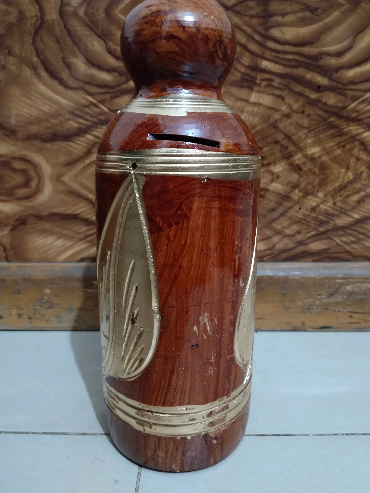 Picture of Clay_ bank only  _ matir bank nokshi bank_Grameen Bank-11 inche  - 1 pcs