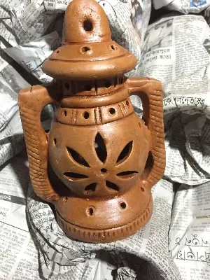 Picture of Clay Hand Made Hariken_ Matir Hariken Lamp small Size