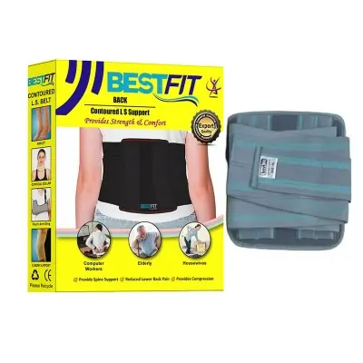 Picture of Contoured L.S. Support Belt or Lumbar Corset Belt Contoured L.S. Support Belt For Back Pain(Light Ash)
