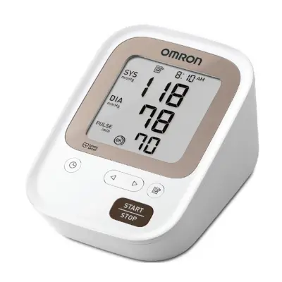 Picture of Omron JPN‑750 Automatic Digital Blood Pressure Machine or Monitor – Made in Japan, 100‑Reading Memory, BP Level & Irregular Heartbeat Indicator, 5‑Year Warranty(White)