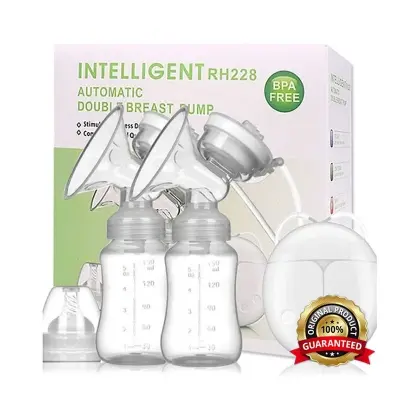 Picture of Electric BPA-Free Double Breast Pump Machine |  Portable Breast Pump with 2 Bottles