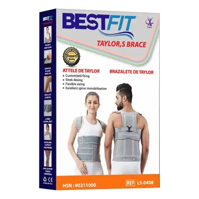 Picture of Taylor Brace Belt Bestfit– Adjustable Back Posture Corrector & Shoulder Support | Spine Waist Support Belt for Back Pain Relief – Unisex Posture Correction Strap for Men & Women