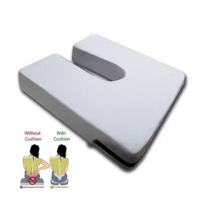 Picture of U-Shaped Coccyx Cushion – Memory Foam Seat for Tailbone, Sciatica & Back Pain Relief | Ideal for Car & Office Chairs