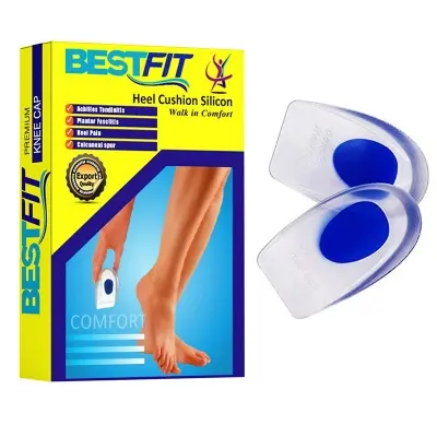 Picture of Heel Cushion Silicon Pads - Shoe Inserts for Heel Pain, Plantar Fasciitis, Cracked Heels & Achilles Tendonitis | Cushioned Foot Support Pads for All-Day Comfort(CLEAR)