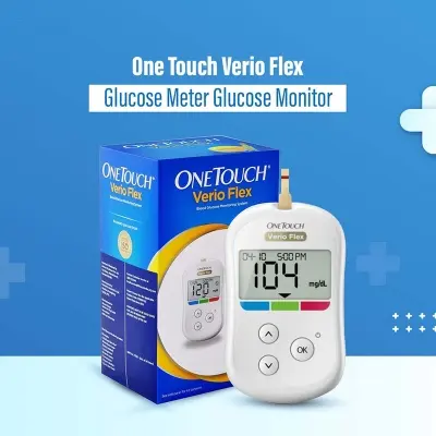 Picture of ONE TOUCH VIERO FLEX Blood Glucose Test Meter or Blood Glucose Monitor(White)