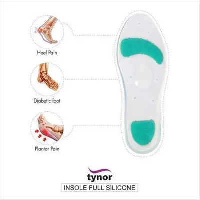 Picture of Tynor Full Silicone Insole – Soft Orthopedic Foot Cushion for Pain Relief, Flat Feet, Heel & Arch Support (1 Pair)