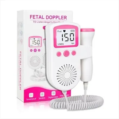 Picture of Fetal Doppler Detector – Handheld Baby Heartbeat Monitor for Pregnant Women | Portable Prenatal Heart Rate Listener(White)