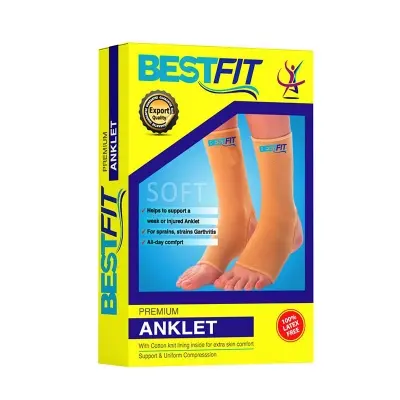 Picture of BestFit Ankle Support Brace Sleeves – Orthopedic Pain Relief & Compression (1 Pair)(Gold)